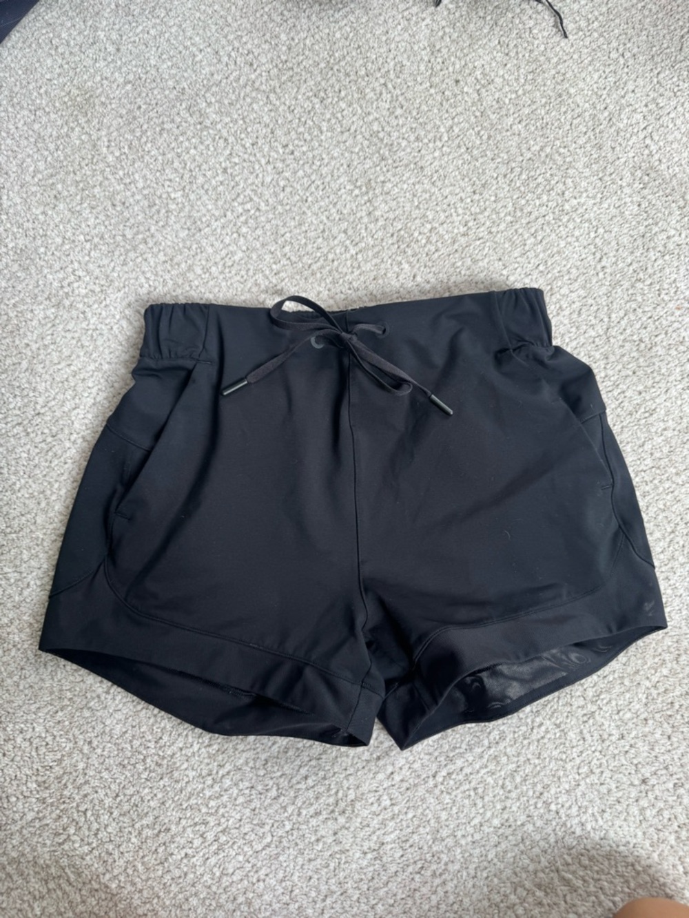 lululemon athletica Black Performance Drawstring Shorts